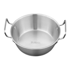 Double Ear Soup Bowl Snack Bowl for Household or Commerial (type: 12cm, Color: Silver)